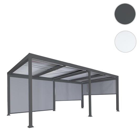 Cosmo Casa - Aluminium pergola - Lamellenpaviljoen met 3 zijwanden - Antraciet - 3x6m