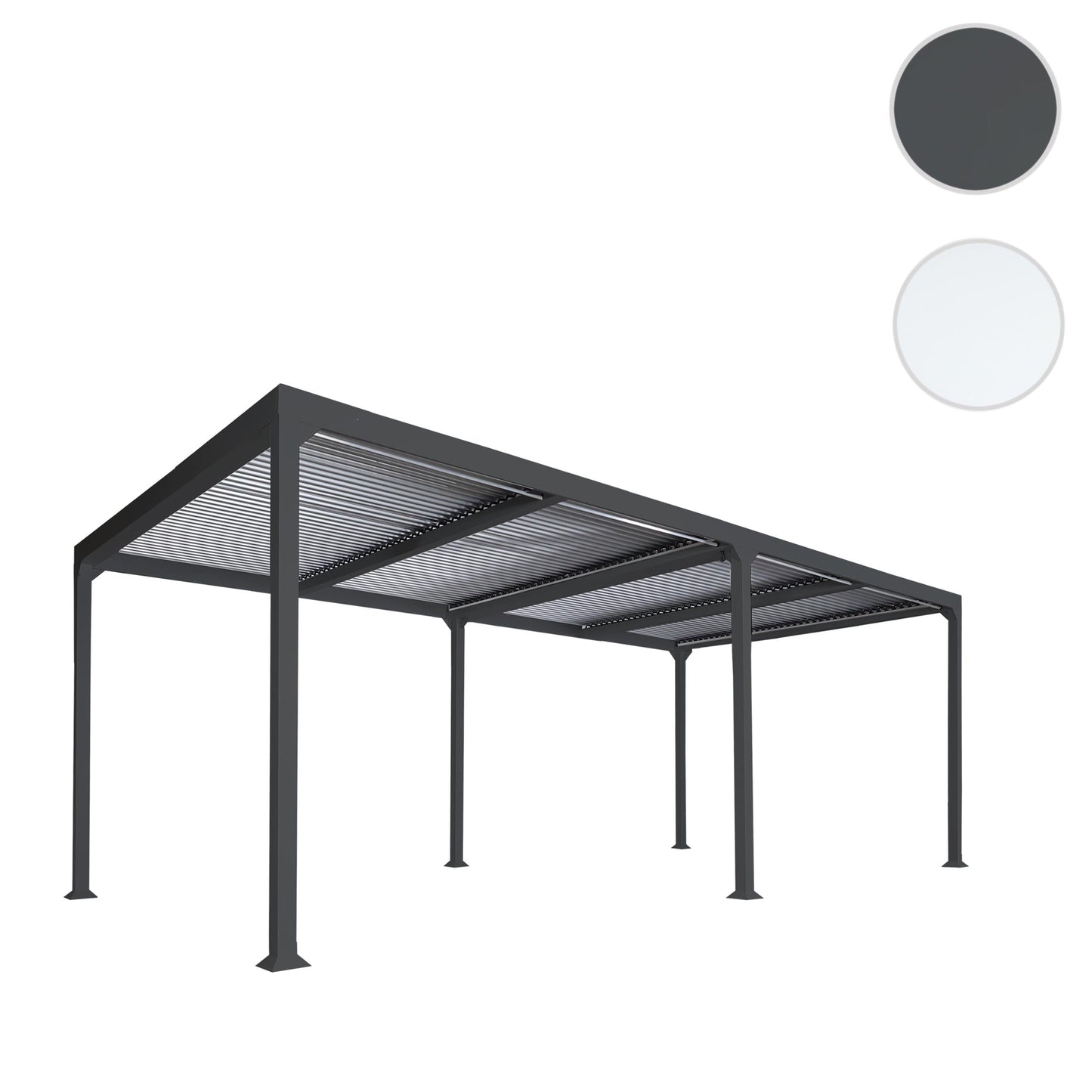 Cosmo Casa - Aluminium Pergola - Lamellenpaviljoen Terrasoverkapping - Aluminium Frame - Antraciet - 3×6 m