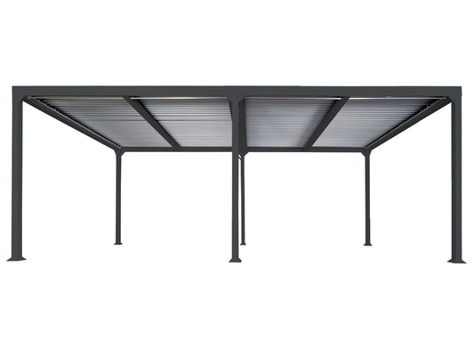 Cosmo Casa - Aluminium Pergola - Lamellenpaviljoen Terrasoverkapping - Aluminium Frame - Antraciet - 3×6 m