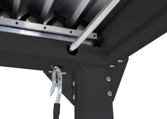 Cosmo Casa - Aluminium Pergola met 6 Zijwanden - Lamellenpaviljoen - Aluminium Frame - Antraciet - 3×6 m