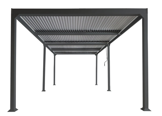 Cosmo Casa - Aluminium Pergola - Lamellenpaviljoen Terrasoverkapping - Aluminium Frame - Antraciet - 3×6 m