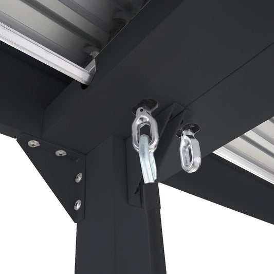Cosmo Casa - Aluminium Pergola - Lamellenpaviljoen Terrasoverkapping - Aluminium Frame - Antraciet - 3×6 m
