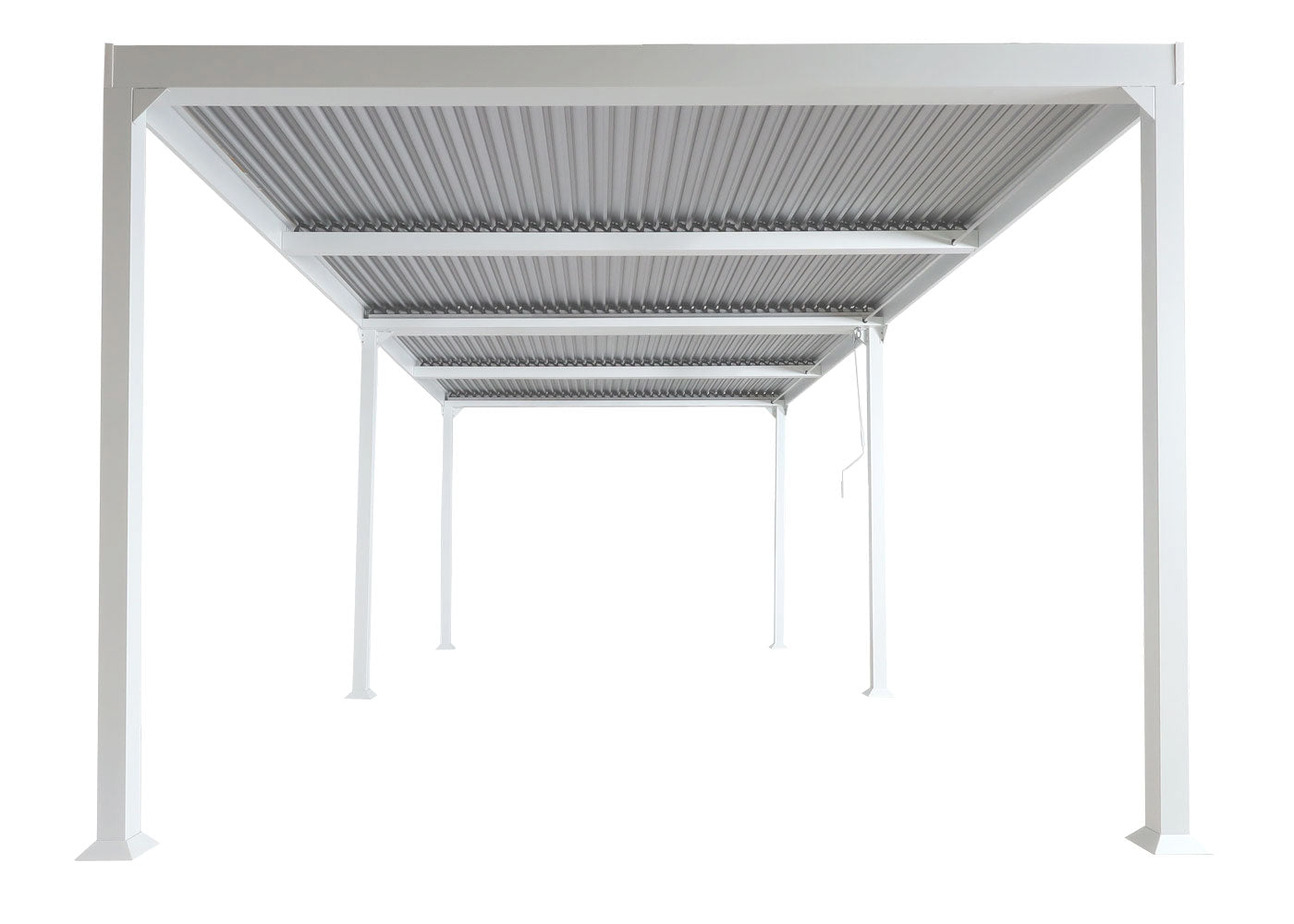 Cosmo Casa - Aluminium Pergola - Lamellenpaviljoen Terrasoverkapping - Aluminium Frame - Wit - 3×6 m