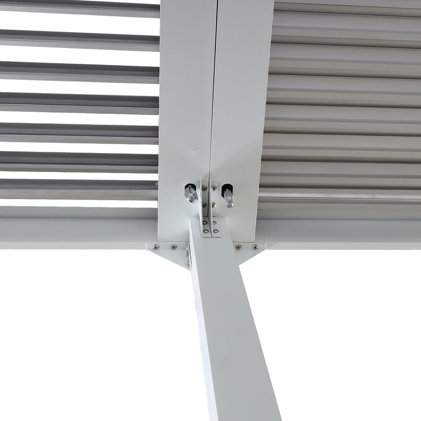 Cosmo Casa - Aluminium pergola - Lamellenpaviljoen met 3 zijwanden - Wit - 3x6m