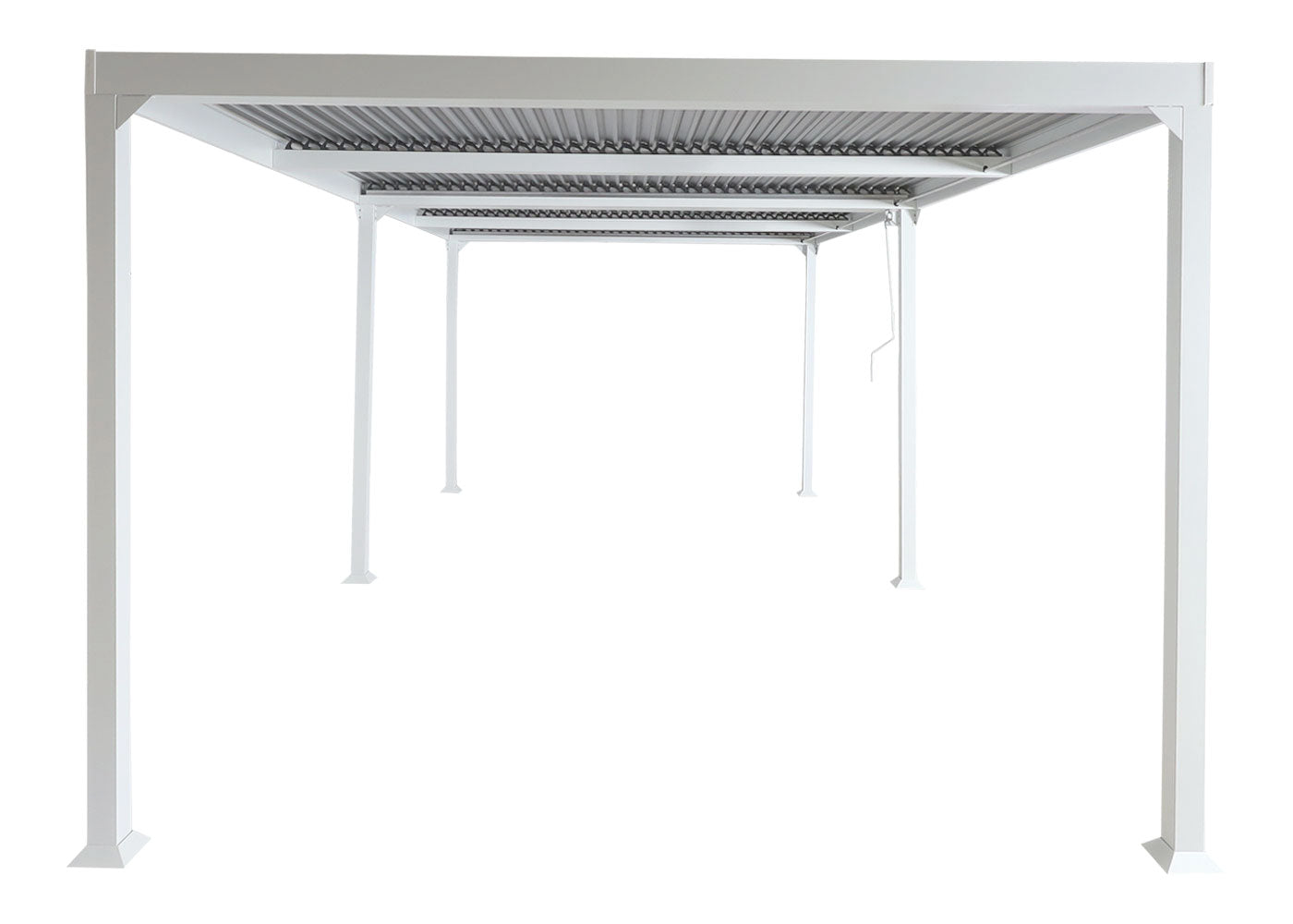 Cosmo Casa - Aluminium Pergola - Lamellenpaviljoen Terrasoverkapping - Aluminium Frame - Wit - 3×6 m