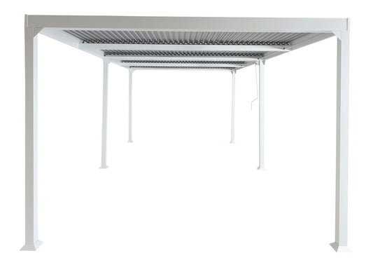 Cosmo Casa - Aluminium Pergola - Lamellenpaviljoen Terrasoverkapping - Aluminium Frame - Wit - 3×6 m