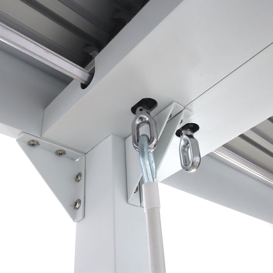 Cosmo Casa - Aluminium Pergola met 6 Zijwanden - Lamellenpaviljoen - Aluminium Frame - Wit - 3×6 m