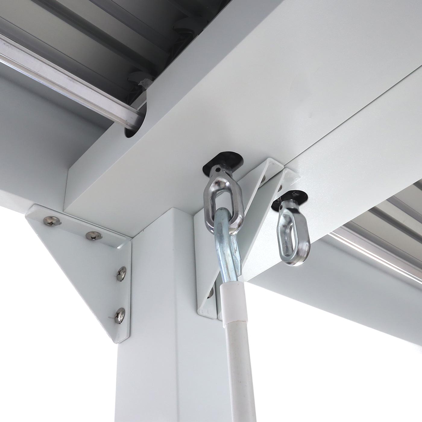 Cosmo Casa - Aluminium Pergola - Lamellenpaviljoen Terrasoverkapping - Aluminium Frame - Wit - 3×6 m