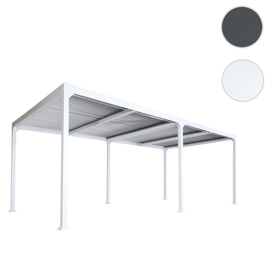 Cosmo Casa - Aluminium Pergola - Lamellenpaviljoen Terrasoverkapping - Aluminium Frame - Wit - 3×6 m
