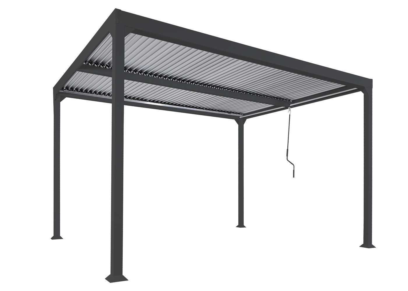 Cosmo Casa - Aluminium Pergola - Lamellenpaviljoen Terrasoverkapping - Aluminium Frame - Antraciet - 3×3,7 m