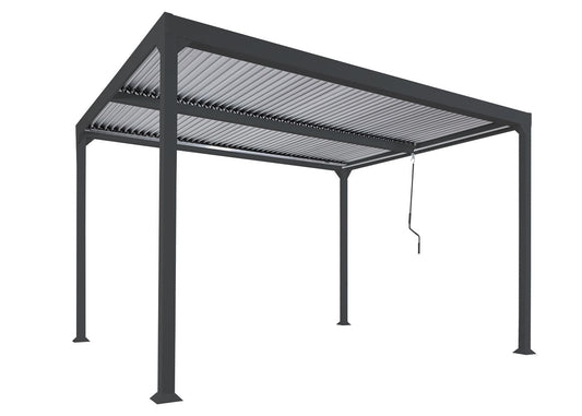 Cosmo Casa - Aluminium Pergola - Lamellenpaviljoen Terrasoverkapping - Aluminium Frame - Antraciet - 3×3,7 m