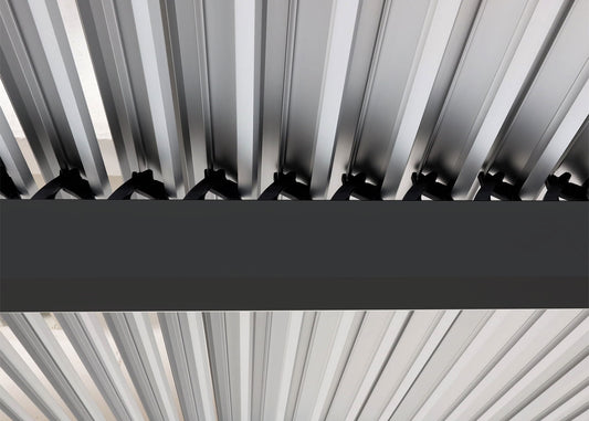 Cosmo Casa - Aluminium Pergola - Lamellenpaviljoen Terrasoverkapping - Aluminium Frame - Antraciet - 3×3,7 m