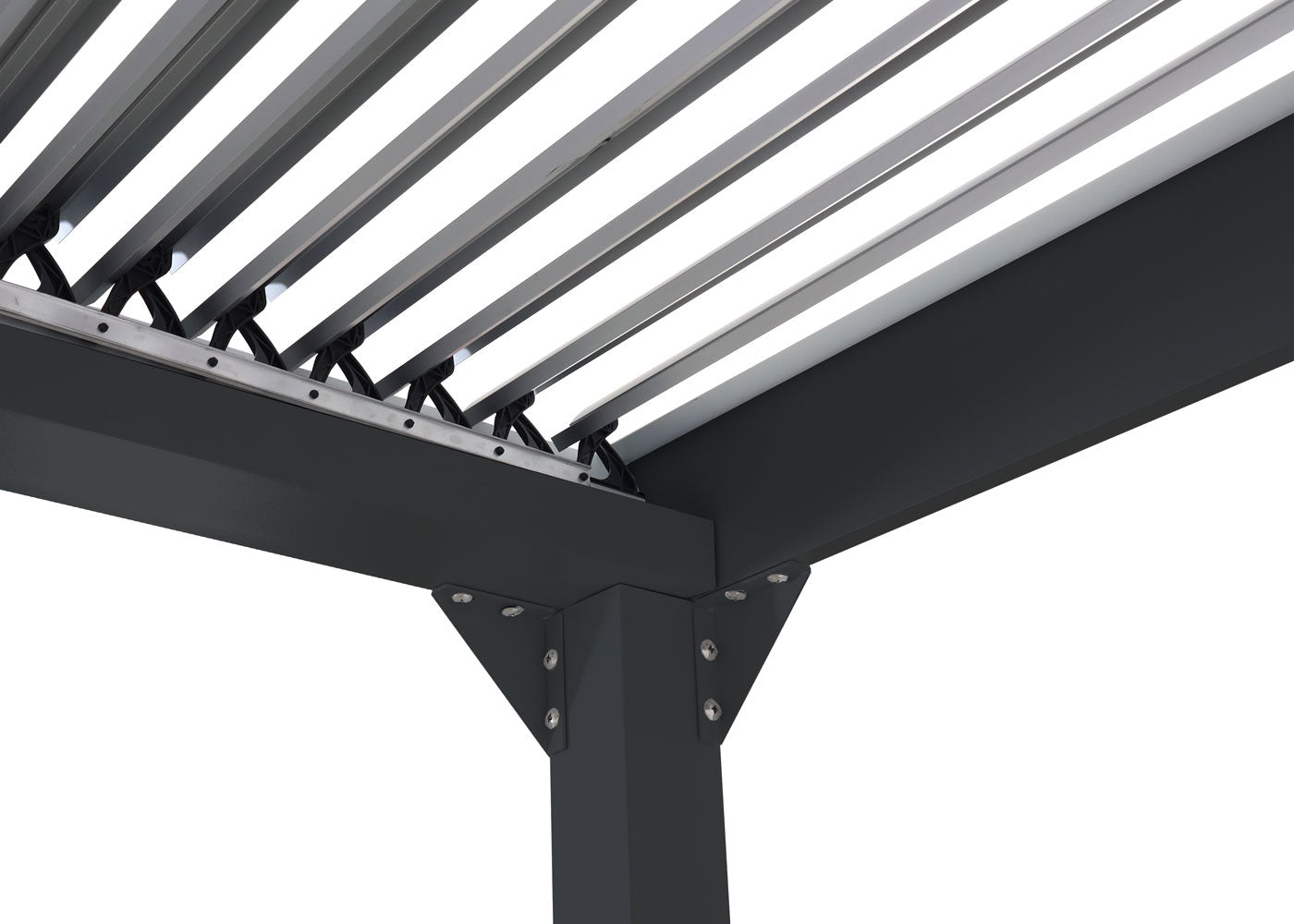 Cosmo Casa - Aluminium Pergola - Lamellenpaviljoen Terrasoverkapping - Aluminium Frame - Antraciet - 3×3,7 m