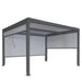 Cosmo Casa - Aluminium Pergola met 3 Zijwanden - Lamellenpaviljoen - Aluminium Frame - Antraciet - 3×3,7 m