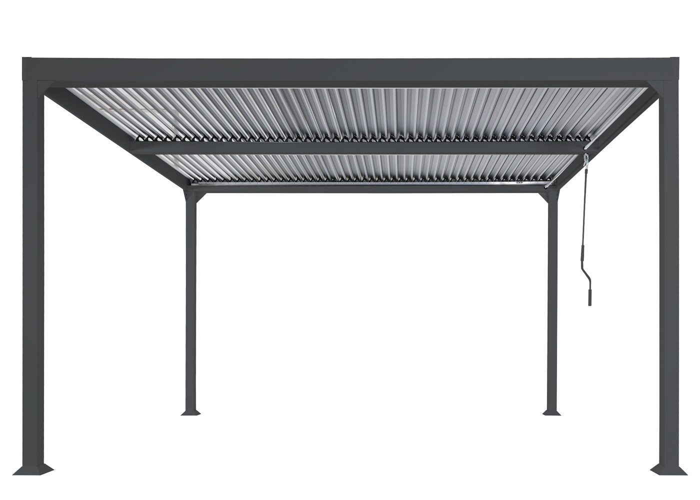 Cosmo Casa - Aluminium Pergola - Lamellenpaviljoen Terrasoverkapping - Aluminium Frame - Antraciet - 3×3,7 m