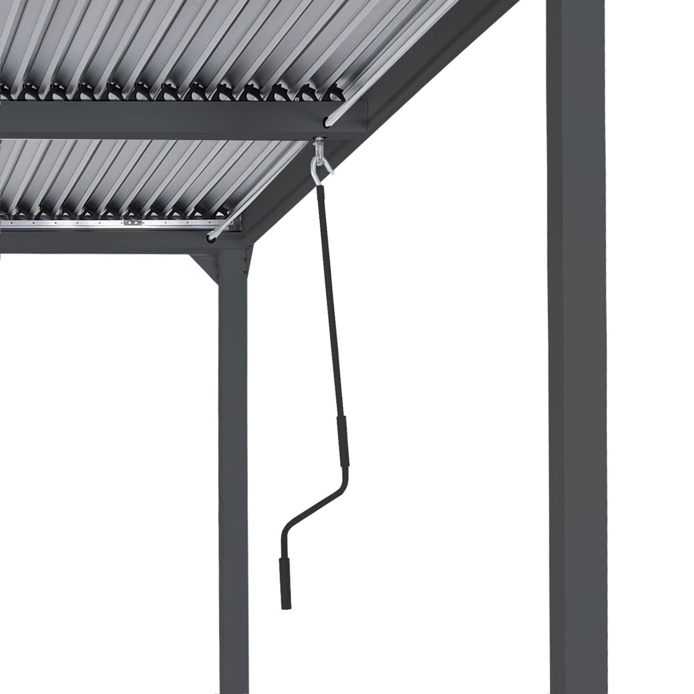 Cosmo Casa - Aluminium Pergola - Lamellenpaviljoen Terrasoverkapping - Aluminium Frame - Antraciet - 3×3,7 m