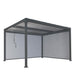 Cosmo Casa - Aluminium Pergola met 2 Zijwanden - Lamellenpaviljoen - Aluminium Frame - Antraciet - 3×3,7 m