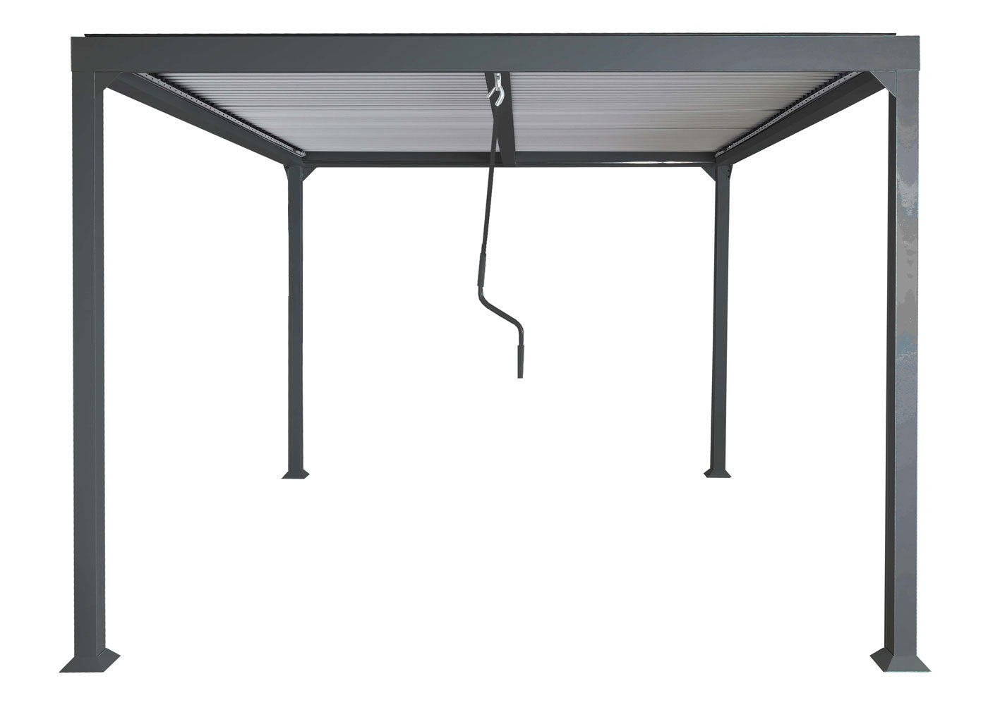 Cosmo Casa - Aluminium Pergola - Lamellenpaviljoen Terrasoverkapping - Aluminium Frame - Antraciet - 3×3,7 m
