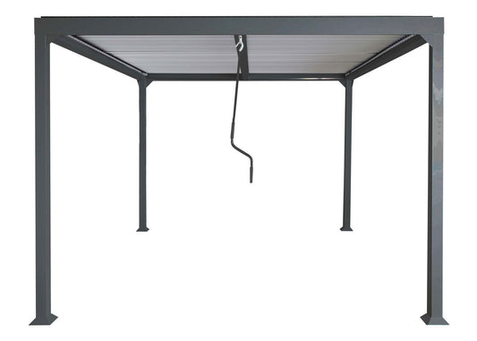 Cosmo Casa - Aluminium Pergola - Lamellenpaviljoen Terrasoverkapping - Aluminium Frame - Antraciet - 3×3,7 m