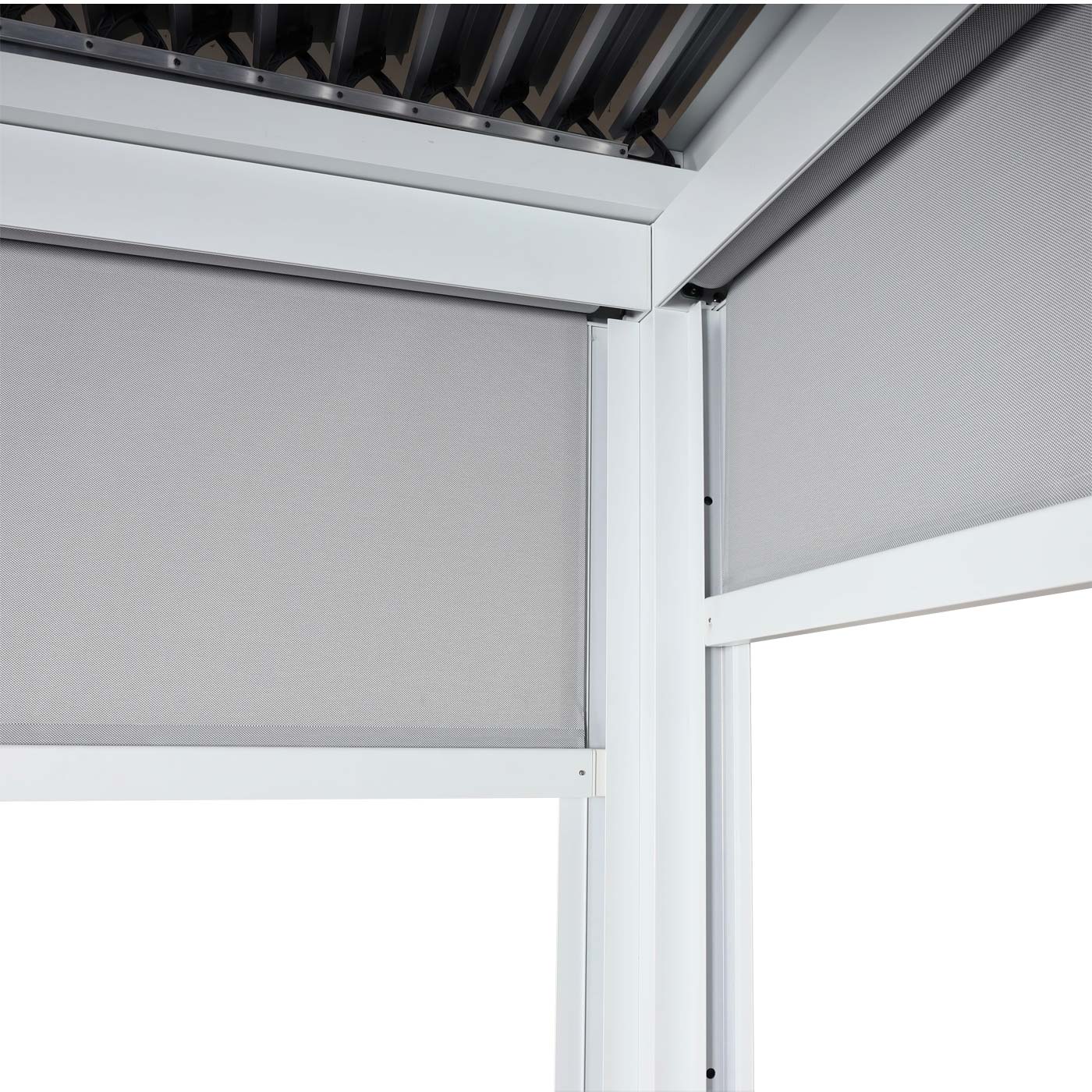 Cosmo Casa - Aluminium Pergola met 3 Zijwanden - Lamellenpaviljoen - Aluminium Frame - Wit - 3×3,7 m