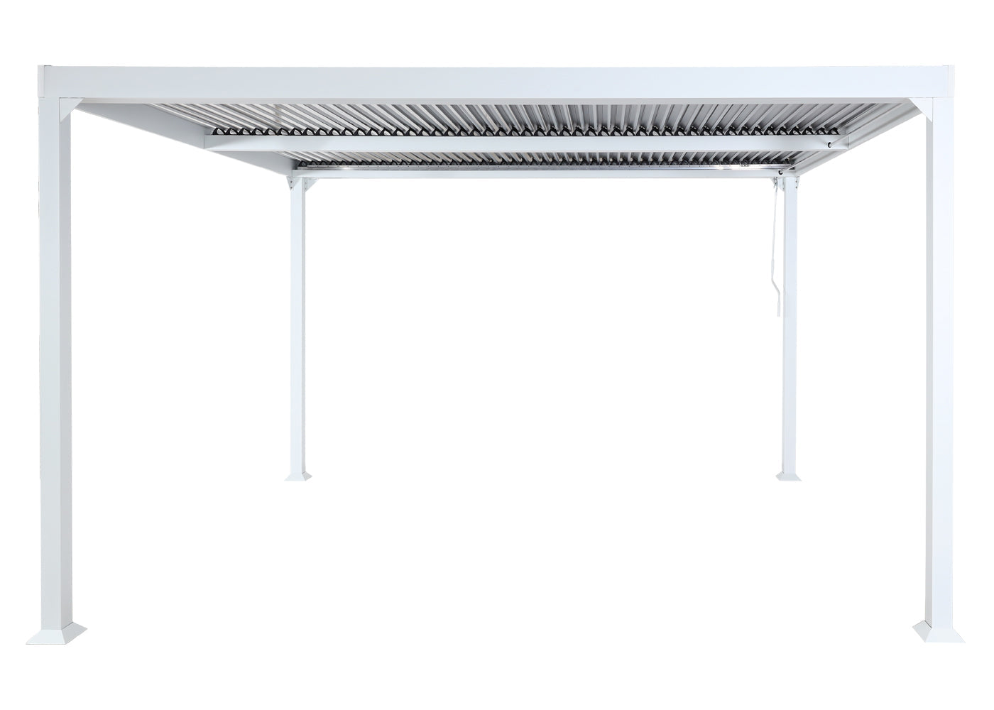 Cosmo Casa - Aluminium Pergola - Lamellenpaviljoen Terrasoverkapping - Aluminium Frame - Wit - 3×3,7 m