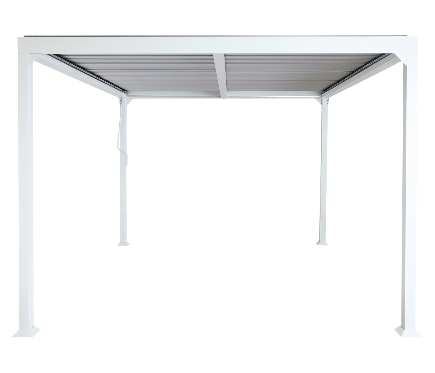 Cosmo Casa - Aluminium Pergola - Lamellenpaviljoen Terrasoverkapping - Aluminium Frame - Wit - 3×3,7 m