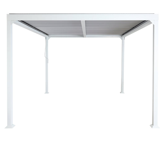 Cosmo Casa - Aluminium Pergola - Lamellenpaviljoen Terrasoverkapping - Aluminium Frame - Wit - 3×3,7 m