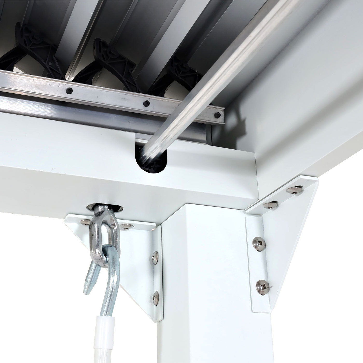 Cosmo Casa - Aluminium Pergola - Lamellenpaviljoen Terrasoverkapping - Aluminium Frame - Wit - 3×3,7 m