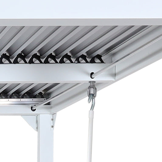 Cosmo Casa - Aluminium Pergola met 2 Zijwanden - Lamellenpaviljoen - Aluminium Frame - Wit - 3×3,7 m