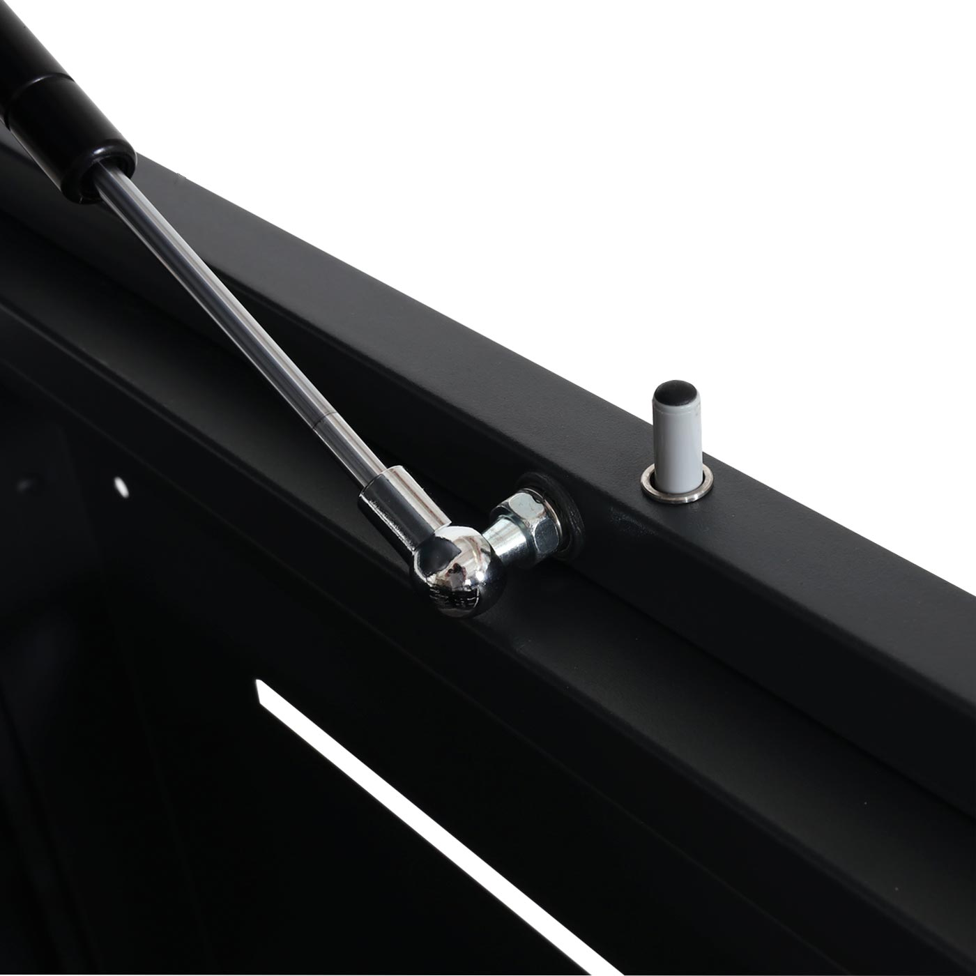 Cosmo Casa - Vuilnisbakdeksel 1-Delig - Vuilnisbakbak met Deksel - Uitbreidbaar - Staal - Antraciet - 103×60×62 cm / 24 kg