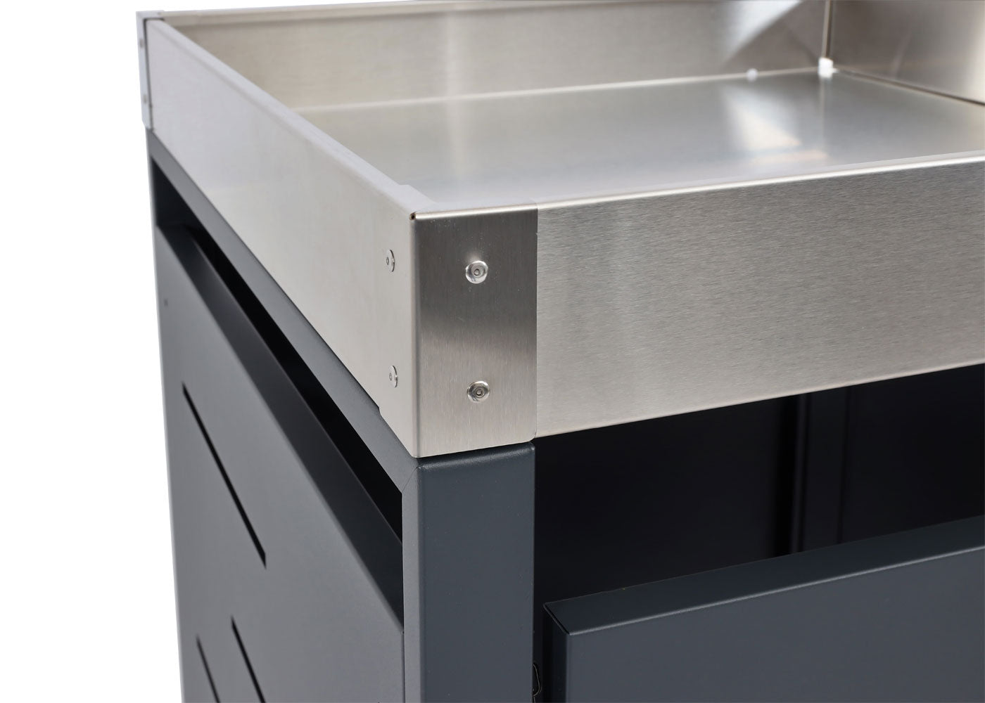 Cosmo Casa - 2-delige Vuilnisbakbekleding - Plantenbak - RVS & Metaal - 39 kg - 110×115×62 cm