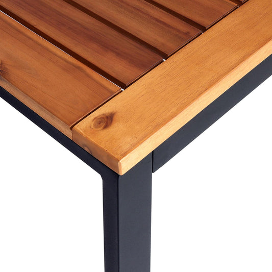 Cosmo Casa - Tuinset - Zitgroep Lounge met Bank - Aluminium & Acaciahout - Lichtgrijs