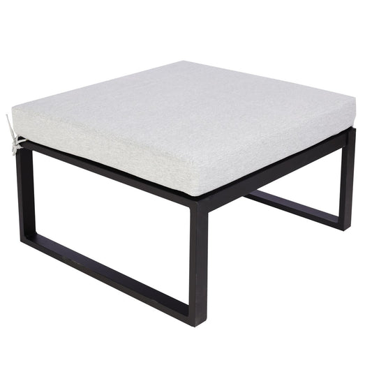 Cosmo Casa - Tuinset - Zitgroep Lounge met Bank - Aluminium & Acaciahout - Lichtgrijs