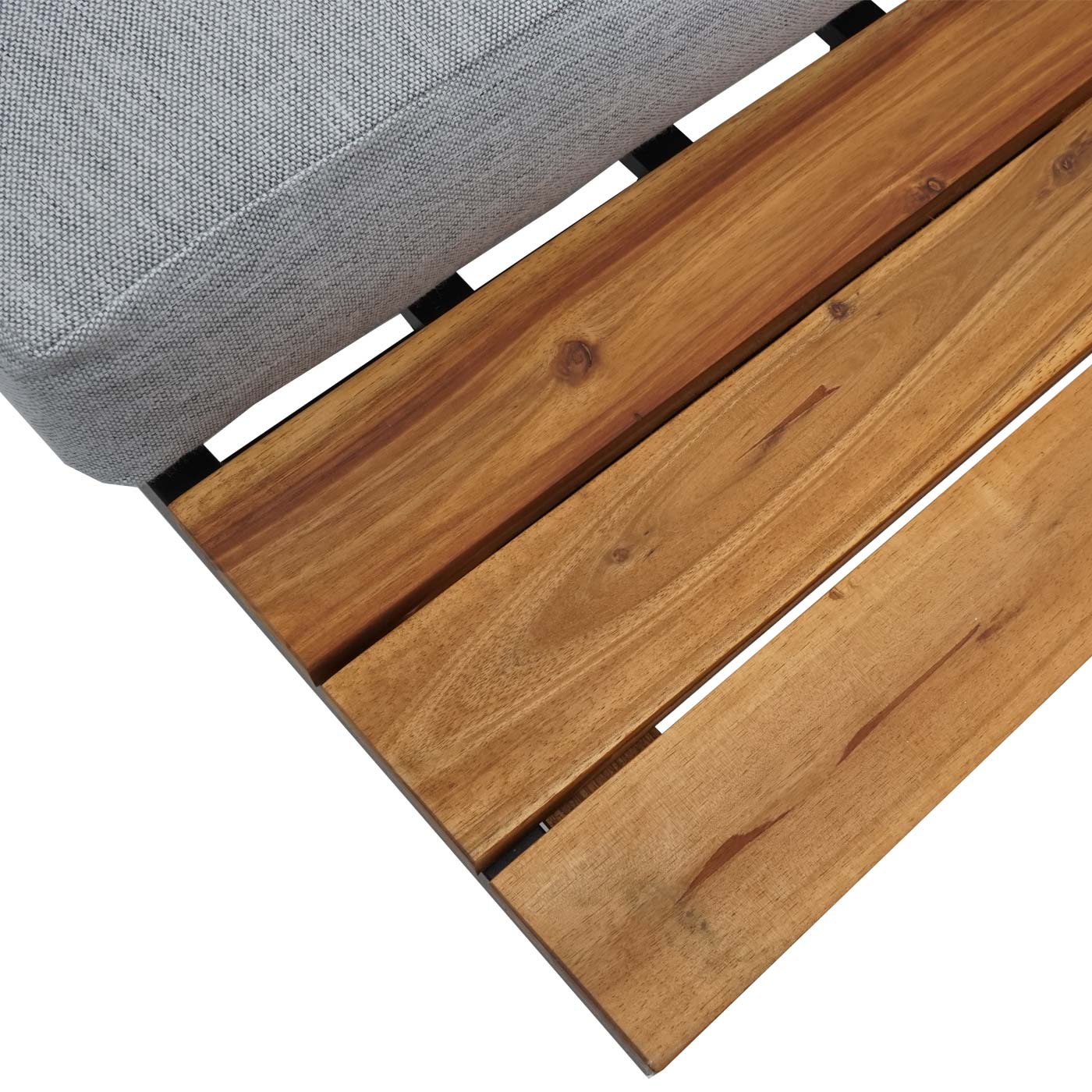 Cosmo Casa - Tuinset - Zitgroep Lounge met Bank - Poly & Aluminium & Acaciahout - Lichtgrijs