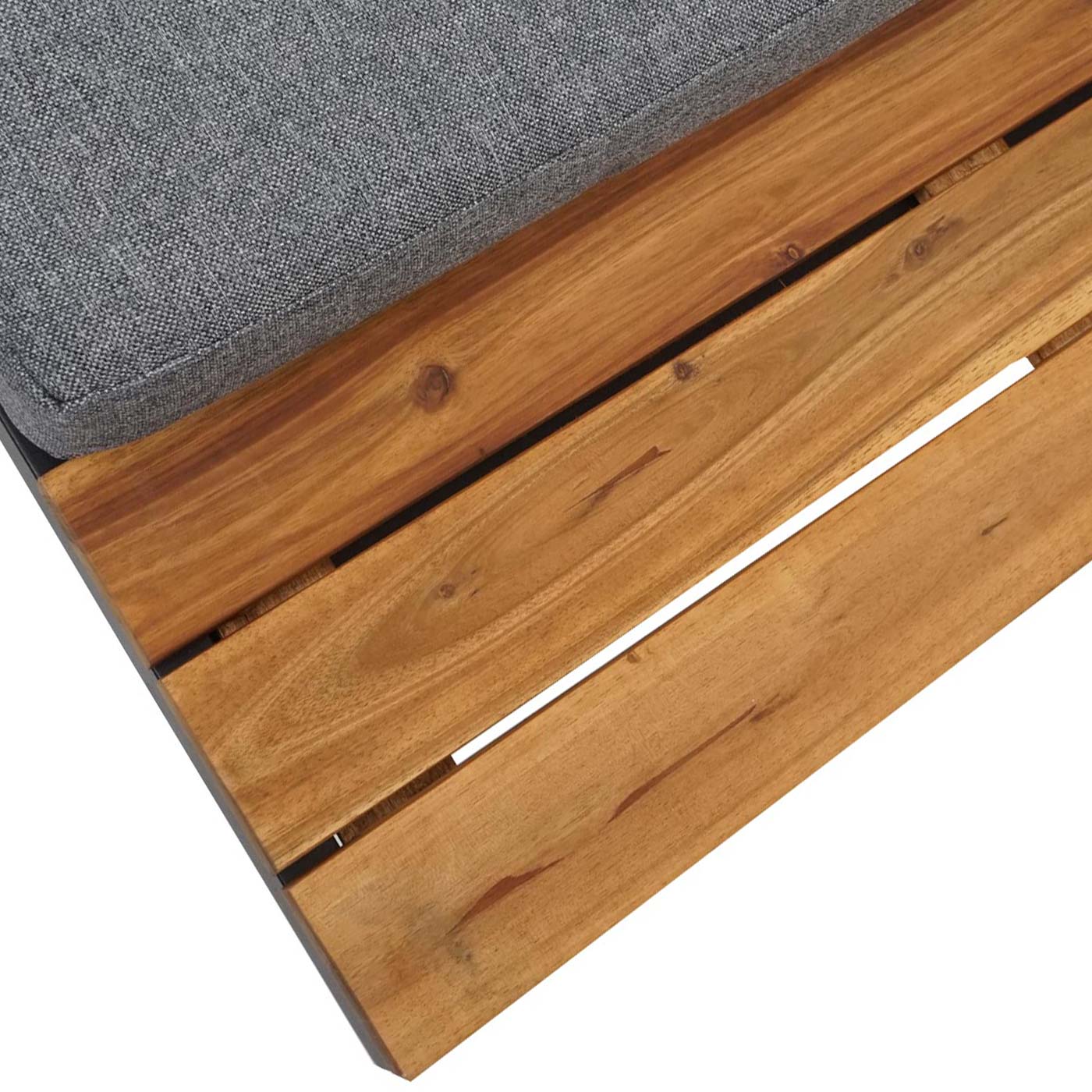 Cosmo Casa - Tuinset - Zitgroep Lounge met Bank - Poly & Aluminium & Acaciahout - Donkergrijs