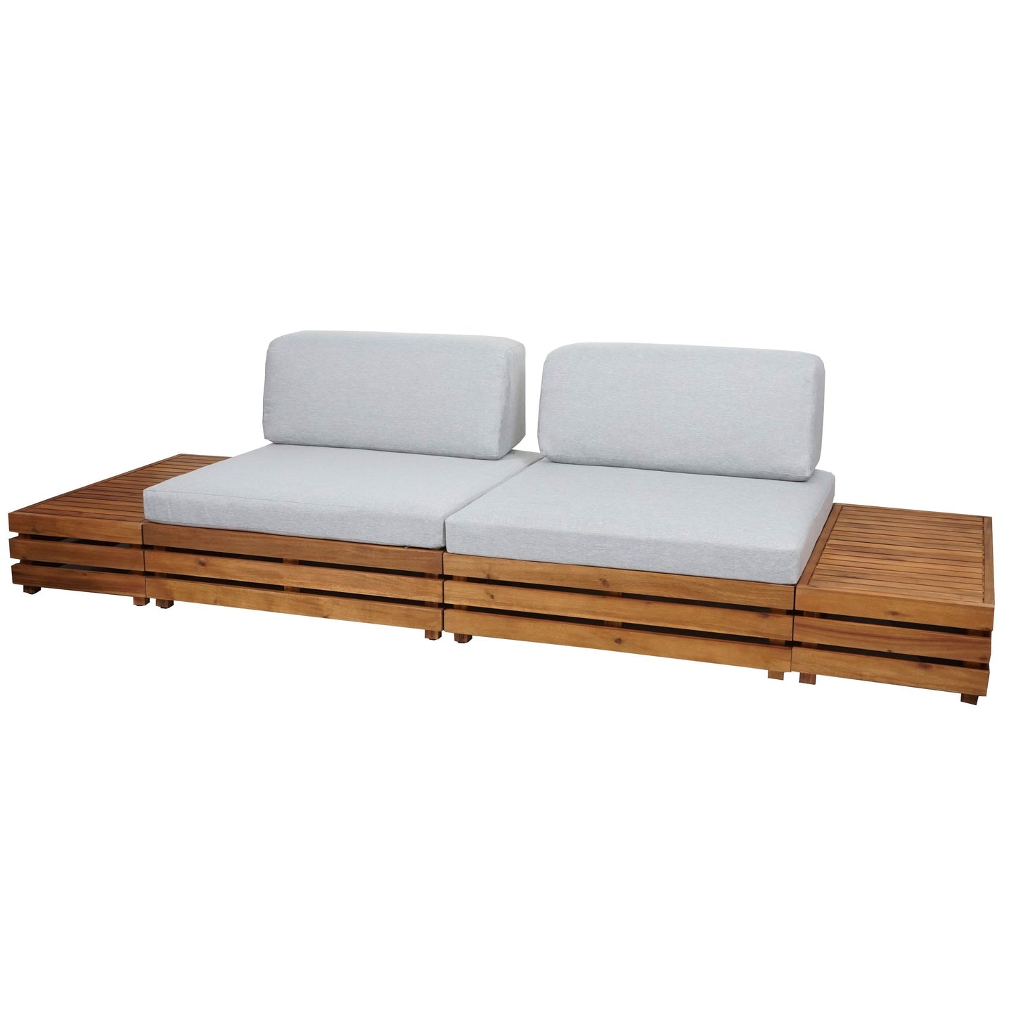 Cosmo Casa - Tuinset Lounge Zitgroep met Fauteuil & Bank - Gesponnen Poly & Aluminium - Lichtgrijs - Bekleding Lichtgrijs