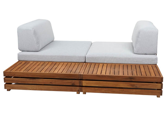 Cosmo Casa - Tuinset Lounge Zitgroep met Fauteuil & Bank - Gesponnen Poly & Aluminium - Lichtgrijs - Bekleding Lichtgrijs