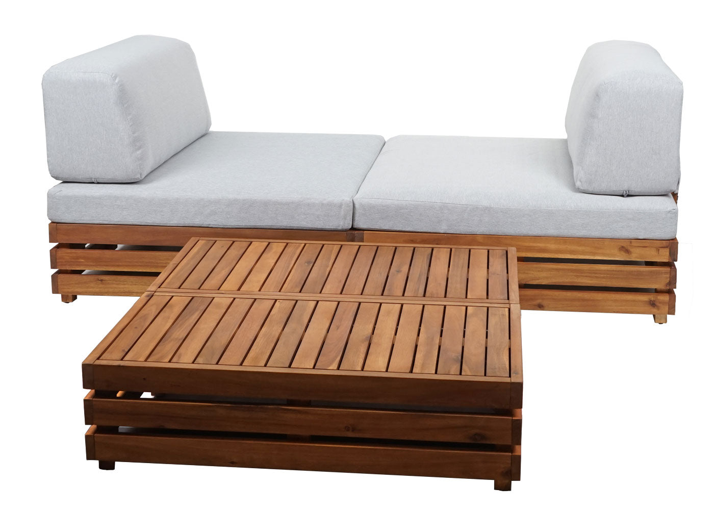 Cosmo Casa - Tuinset Lounge Zitgroep met Fauteuil & Bank - Gesponnen Poly & Aluminium - Lichtgrijs - Bekleding Lichtgrijs