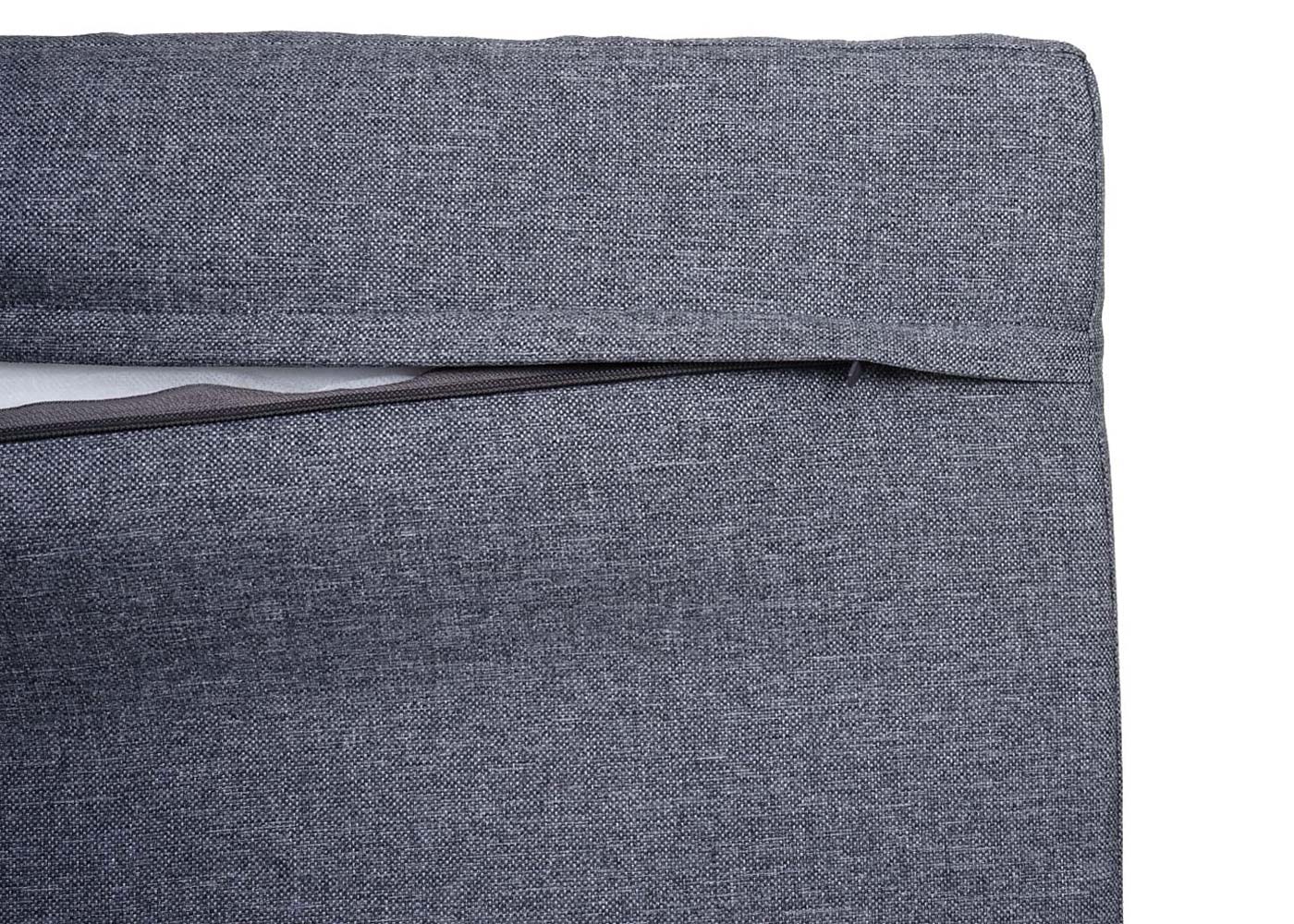 Cosmo Casa - Tuinset - Zitgroep met Loungefauteuil & Bank - Gesponnen Poly & Acaciahout & Aluminium - Donkergrijs - Bekleding Donkergrijs