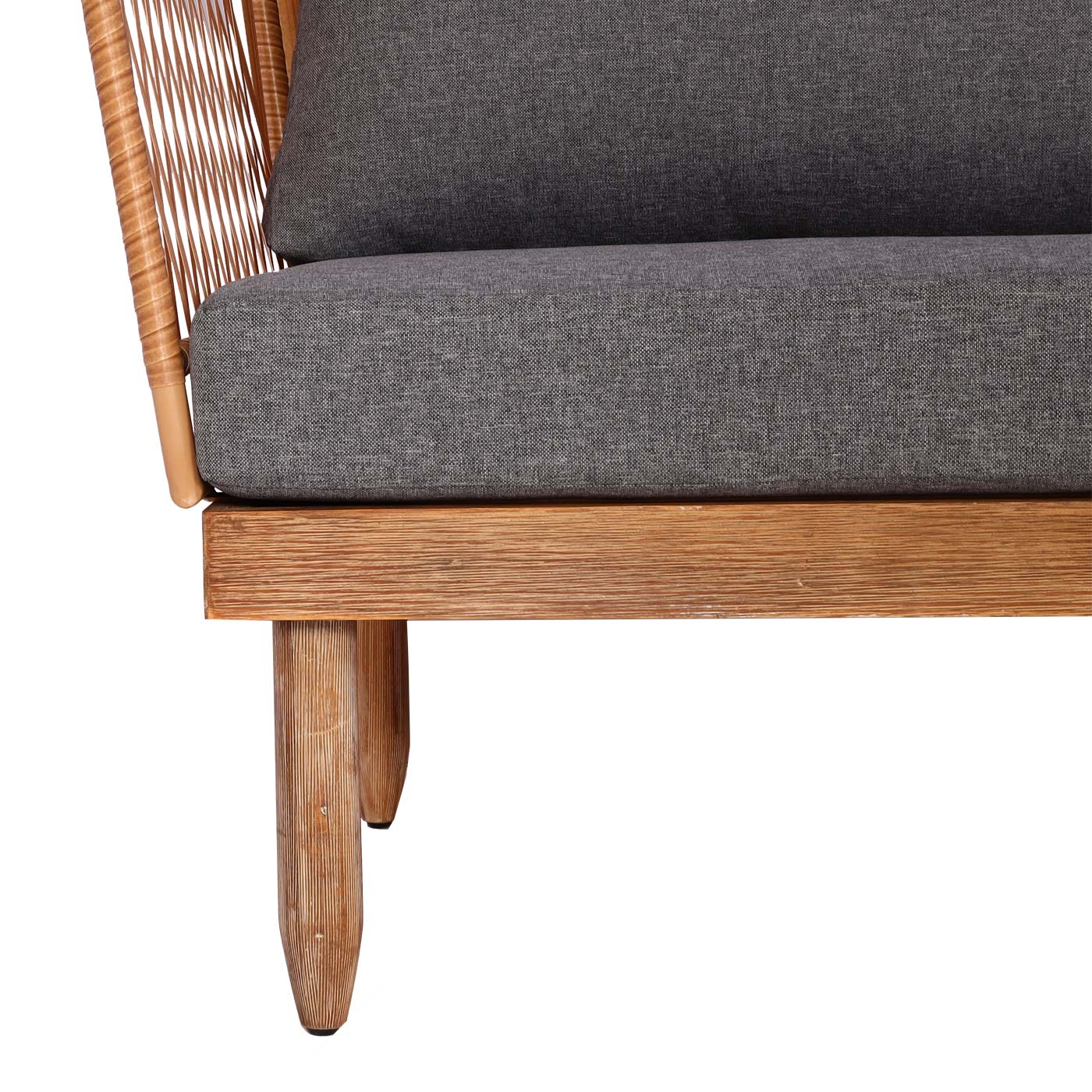 Cosmo Casa - Tuinset - Zitgroep Lounge met Bank - Acaciahout - Donkergrijs