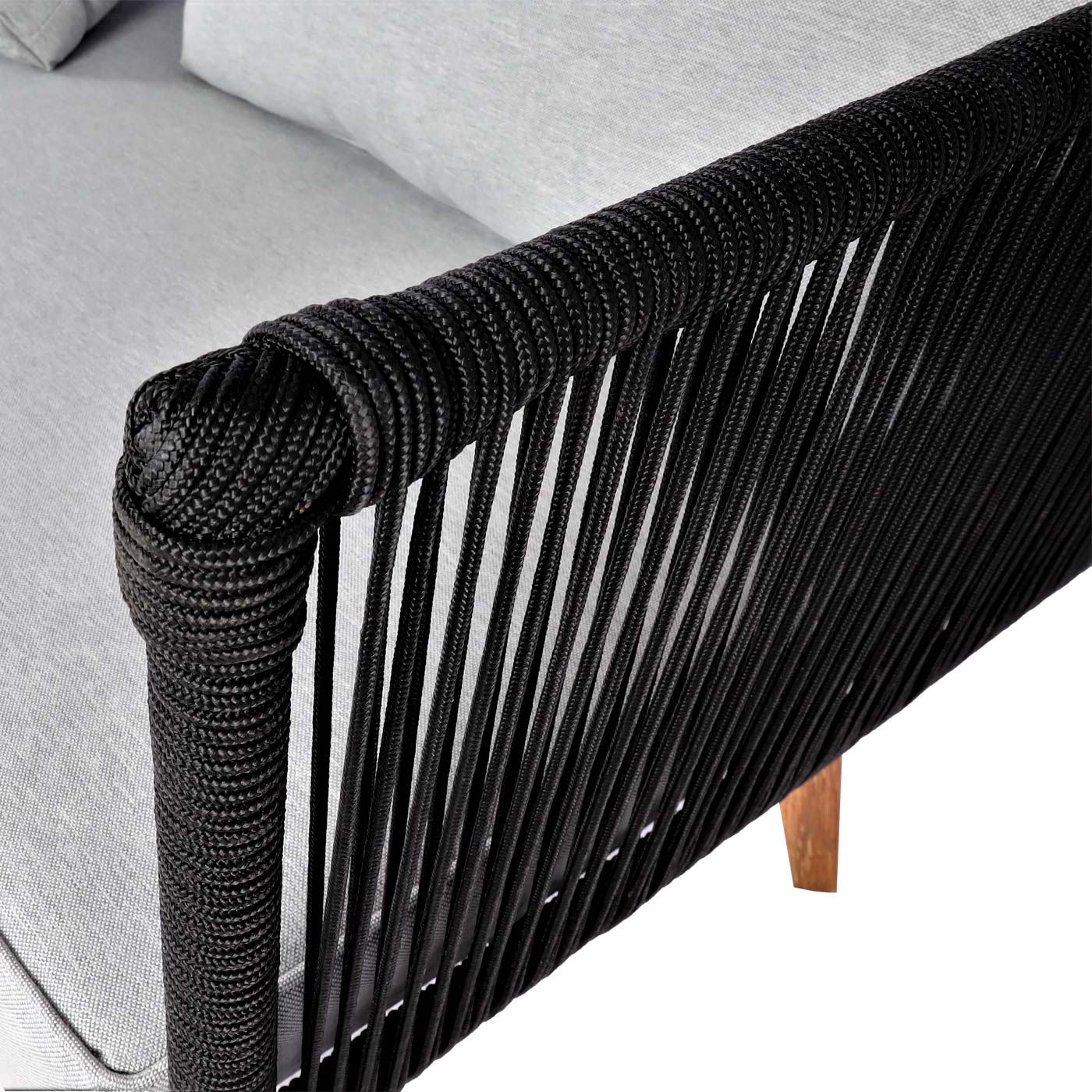 Cosmo Casa - Tuinset - Lounge Set met Bank - Acaciahout - Bekleding Lichtgrijs - MVG-Gecertificeerd