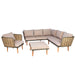 Cosmo Casa - Tuinset - Lounge Set met Bank - Acaciahout & Aluminium - Lichtgrijs