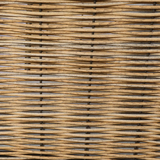 Cosmo Casa - Tuinset - Lounge Set met Bank - Polyrotan & Metaal - Lichtgrijs