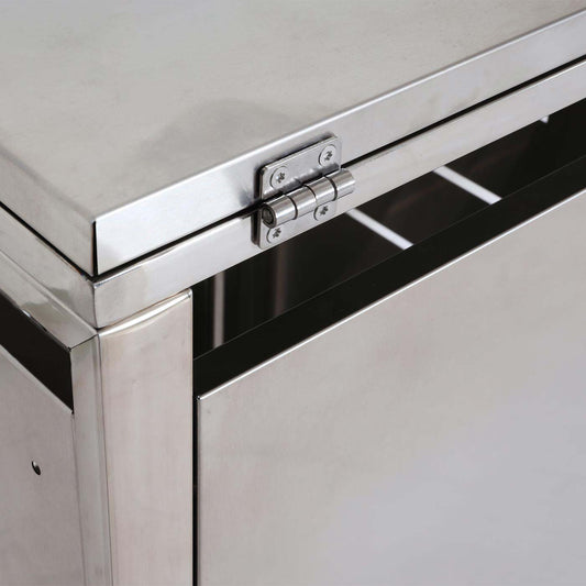 Cosmo Casa - Vuilnisbakdeksel - Enkelvoudig Uitschuifbaar - RVS - 103x60x62cm