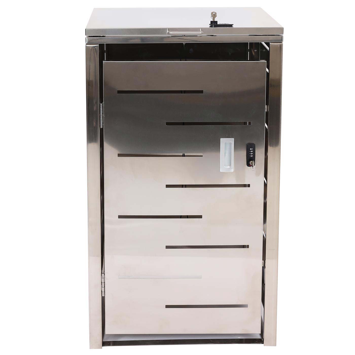 Cosmo Casa - Vuilnisbakdeksel - Enkelvoudig Uitschuifbaar - RVS - 103x60x62cm