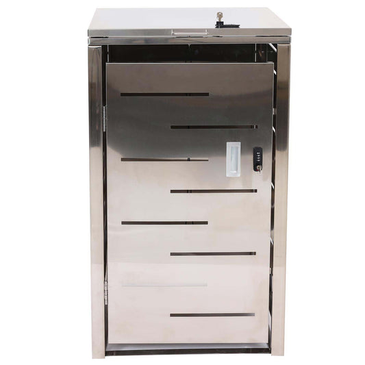 Cosmo Casa - Vuilnisbakdeksel - Enkelvoudig Uitschuifbaar - RVS - 103x60x62cm