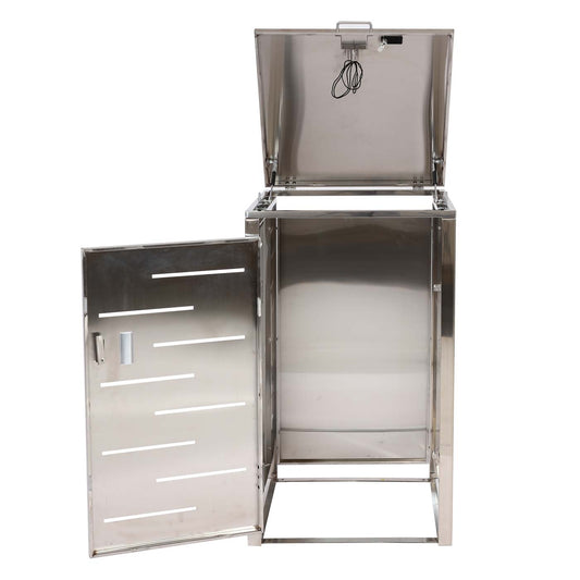 Cosmo Casa - Vuilnisbakdeksel - Enkelvoudig Uitschuifbaar - RVS - 103x60x62cm