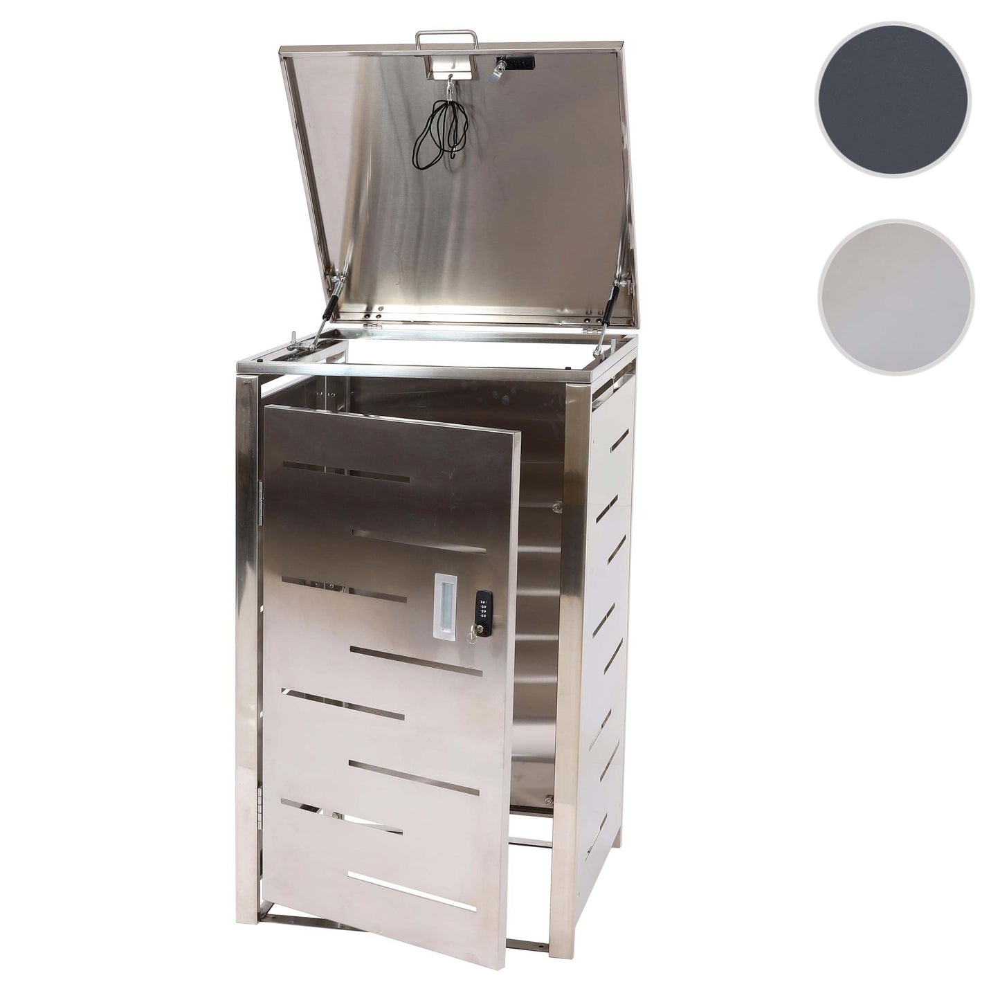 Cosmo Casa - Vuilnisbakdeksel - Enkelvoudig Uitschuifbaar - RVS - 103x60x62cm