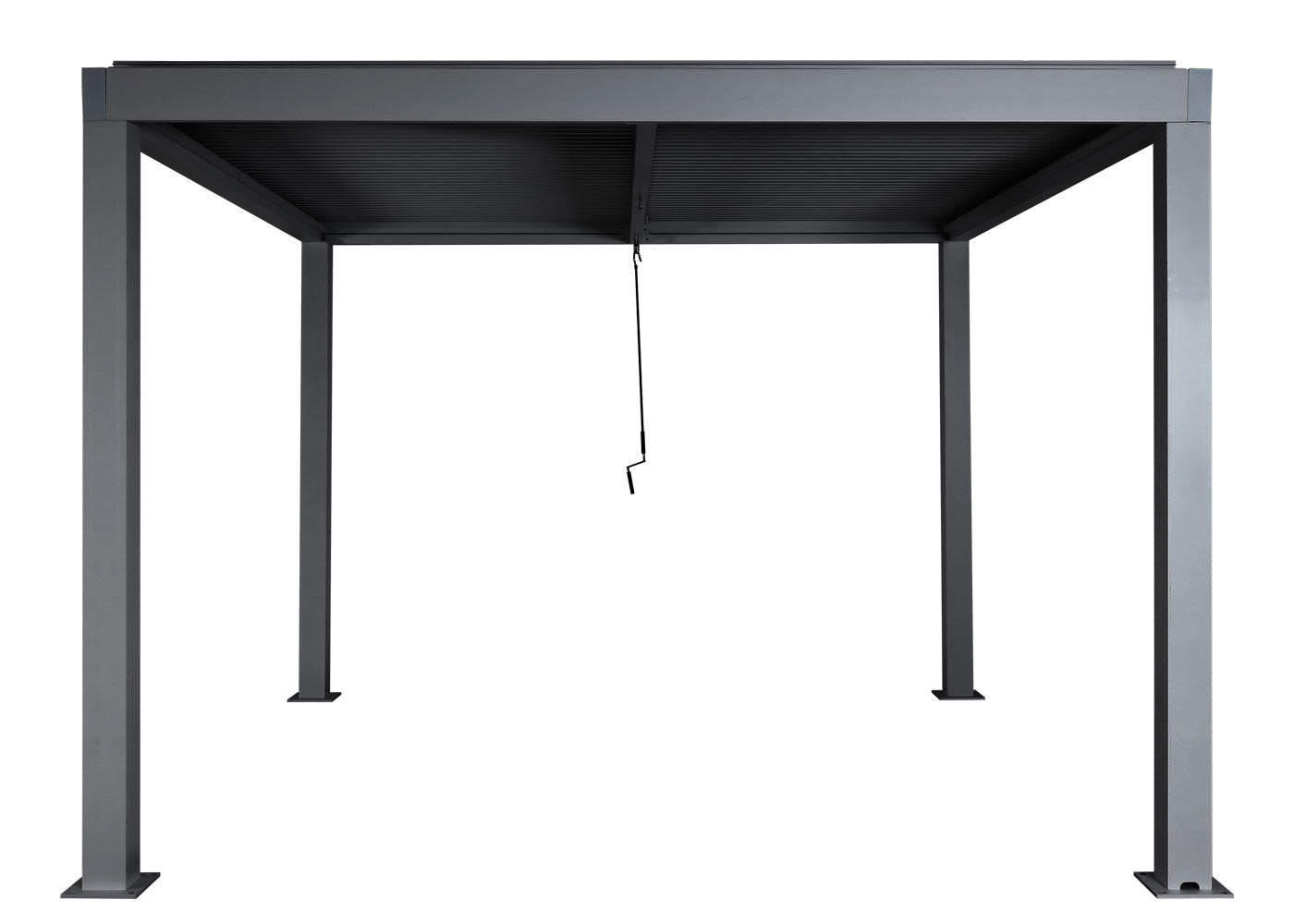 Cosmo Casa - Pergola - Tuinpaviljoen met Lattendak & Regengoot - Aluminium Frame - 3×3 m - Antraciet