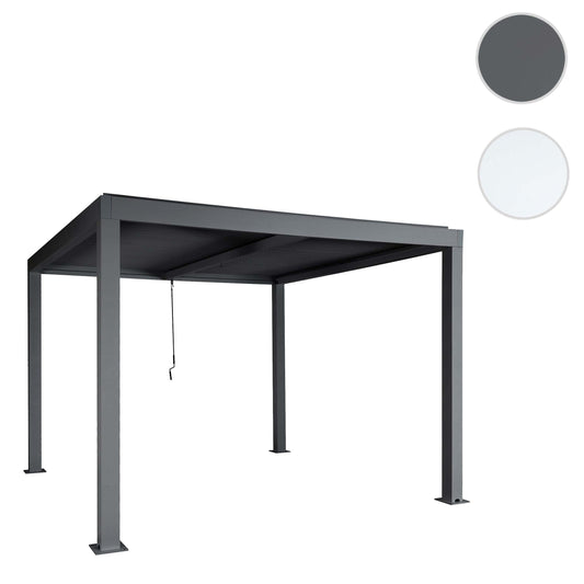 Cosmo Casa - Pergola - Tuinpaviljoen met Lattendak & Regengoot - Aluminium Frame - 3×3 m - Antraciet